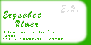 erzsebet ulmer business card